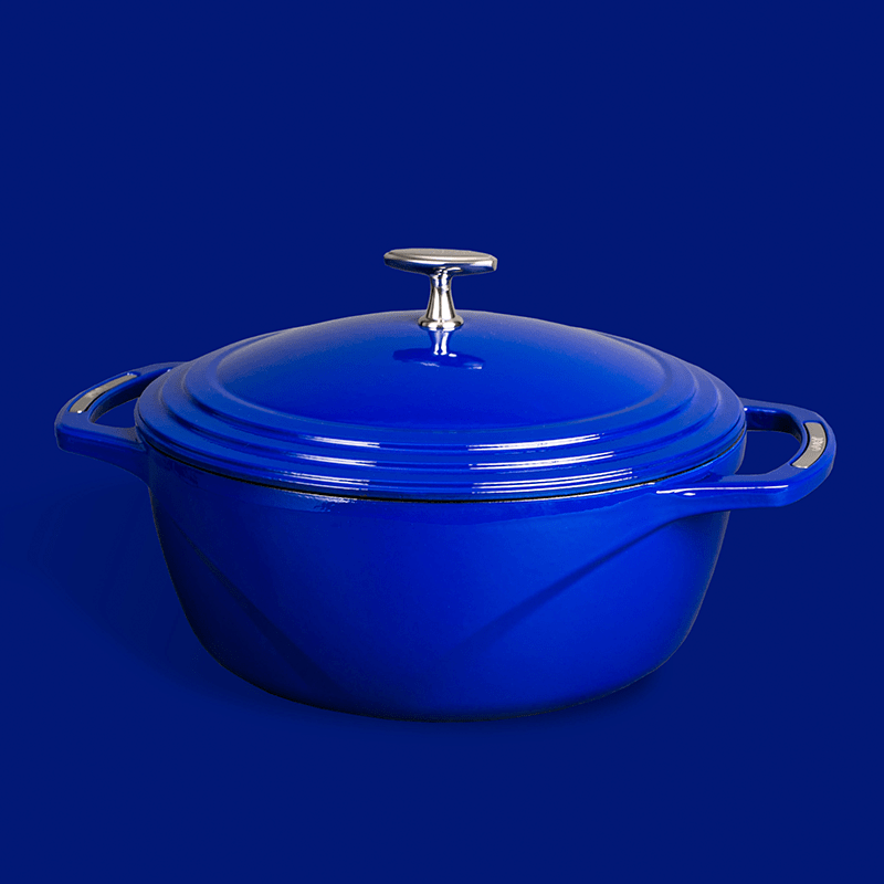 Lodge Cast Iron Cookware Lodge USA Enamel 7.5 Qt. Enameled Cast Iron Dutch Oven - Smooth Sailing