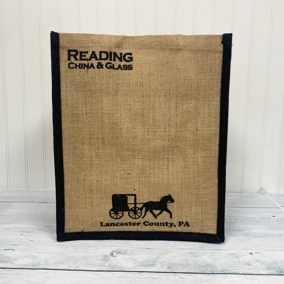 Reading China & Glass Lunch Totes Classic Reading China & Glass Large Organic Jute Tote