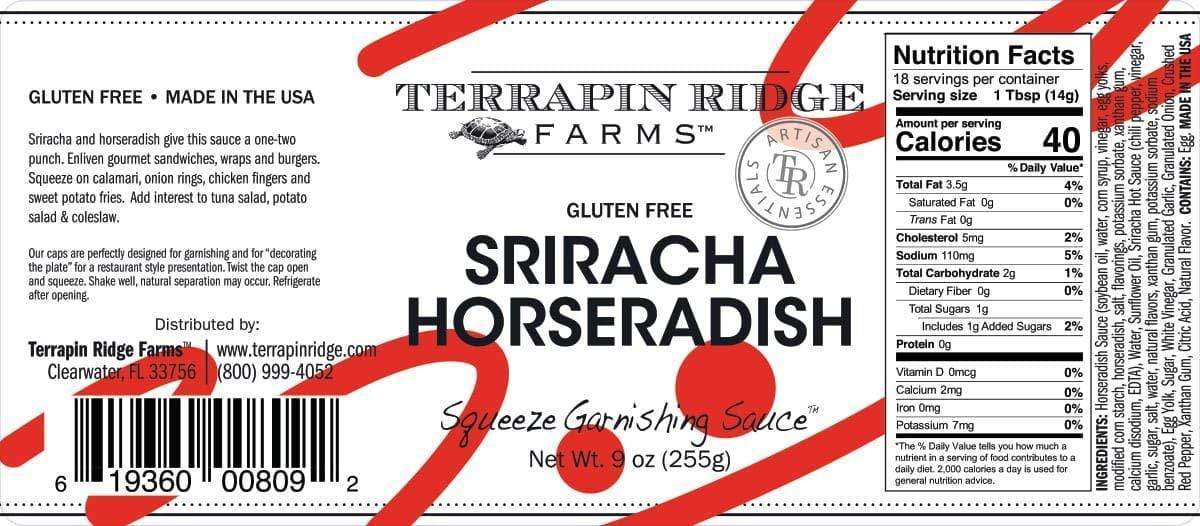 Terrapin Ridge Farms Marinades & Other Sauces Terrapin Ridge Farms Sriracha Horseradish Garnishing Sauce Squeeze Bottle 9 oz