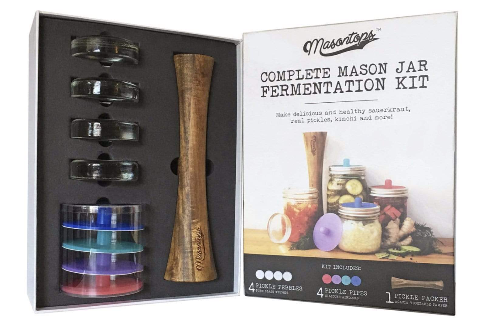 Masontops Fermentation Kit Masontops Complete Mason Jar Fermentation Kit