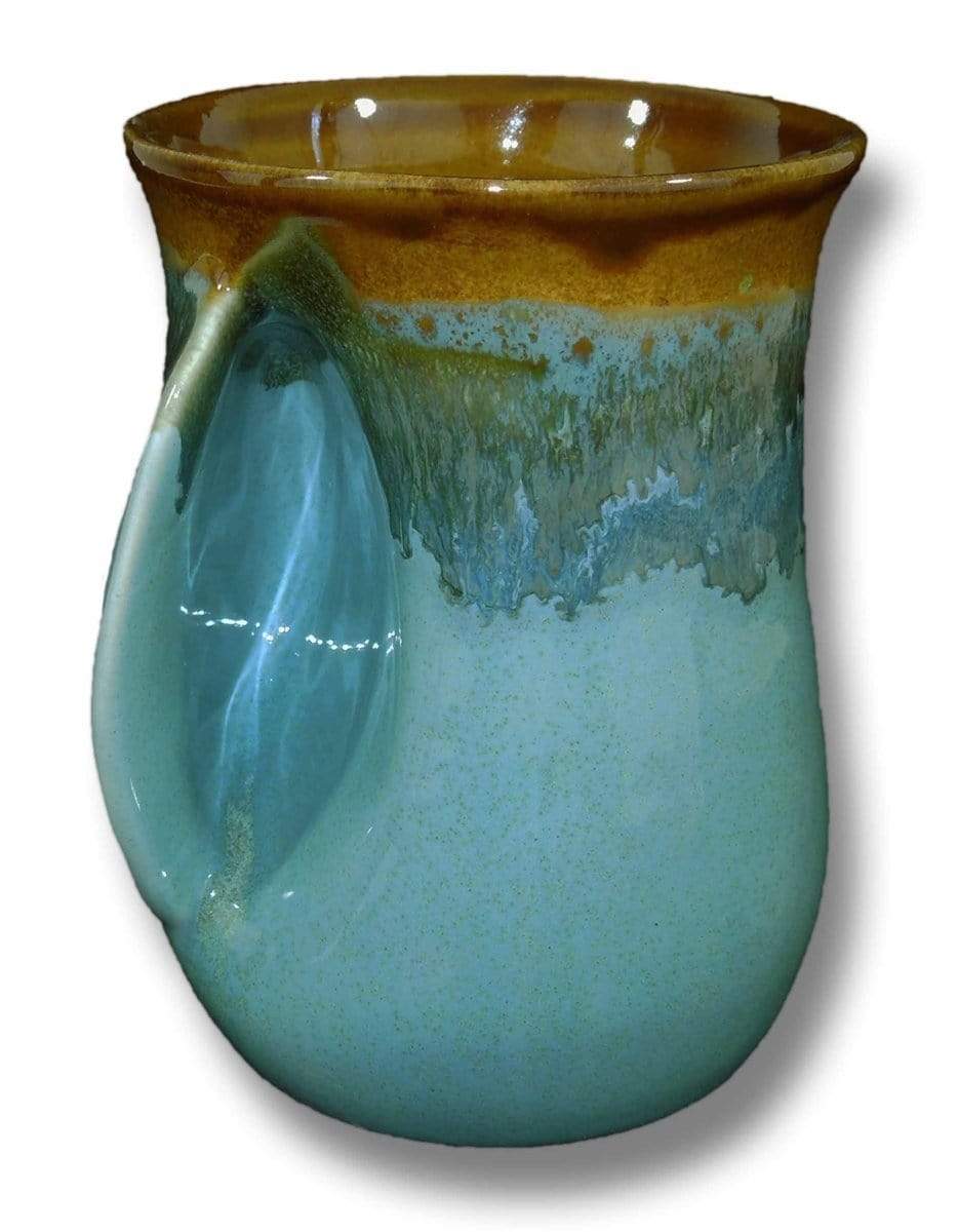 Clay In Motion Mug Clay In Motion 14 oz Ocean Tide Left Handwarmer Mug