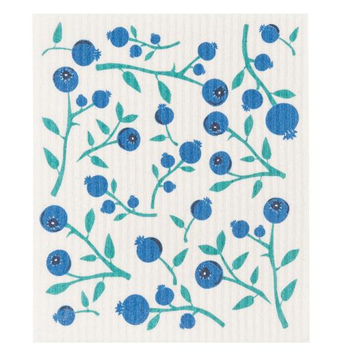 Now Designs Linens Swedish Dish Cloth 8x6.5&quot; Blueberries