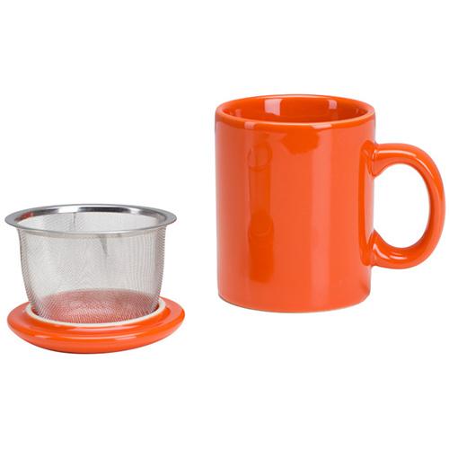 OmniWare Teaz Cafe Mug OmniWare Teaz Cafe 11oz Infuser Mug With Lid - Orange