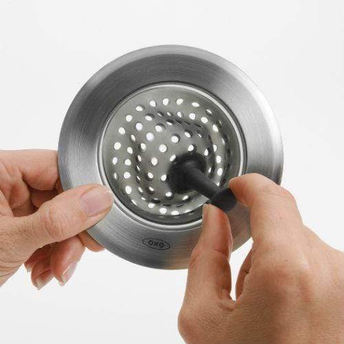 OXO Good Grips Stainless Steel Strainer in the Kitchen Sink