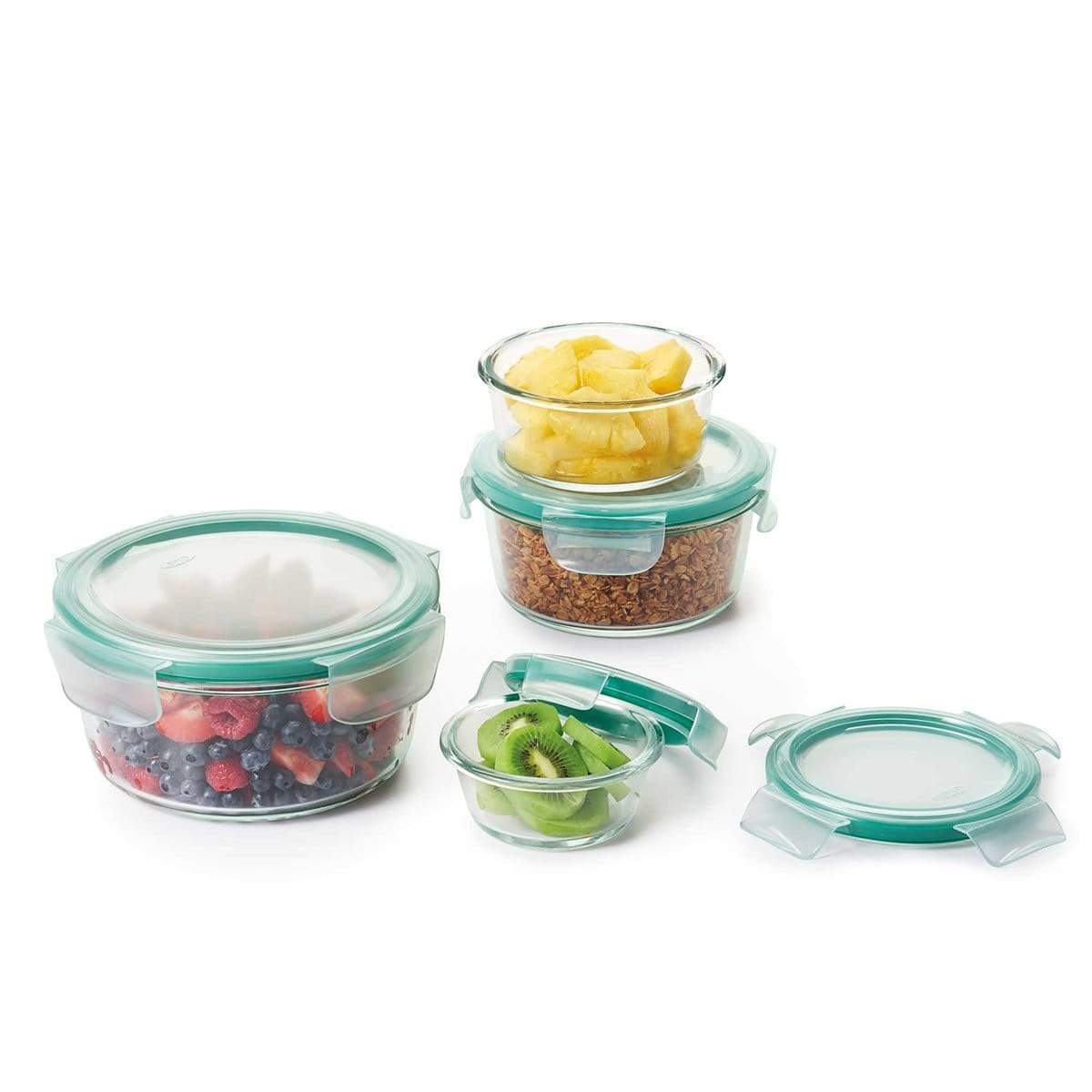 OXO Food Storage Set OXO Good Grips SNAP 8-Piece Round Glass Storage Set