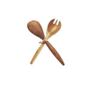 Pacific Merchants Servering Utensils Pacific Merchants 10" Acacia Wood Fork & Spoon Set