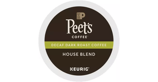 Peet's Coffee Coffee Peet's Coffee House Blend Decaf K-Cup Coffee - 22 Count Box