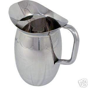 Update International Pitcher Stainless Steel Bell Pitcher w/Ice Guard
