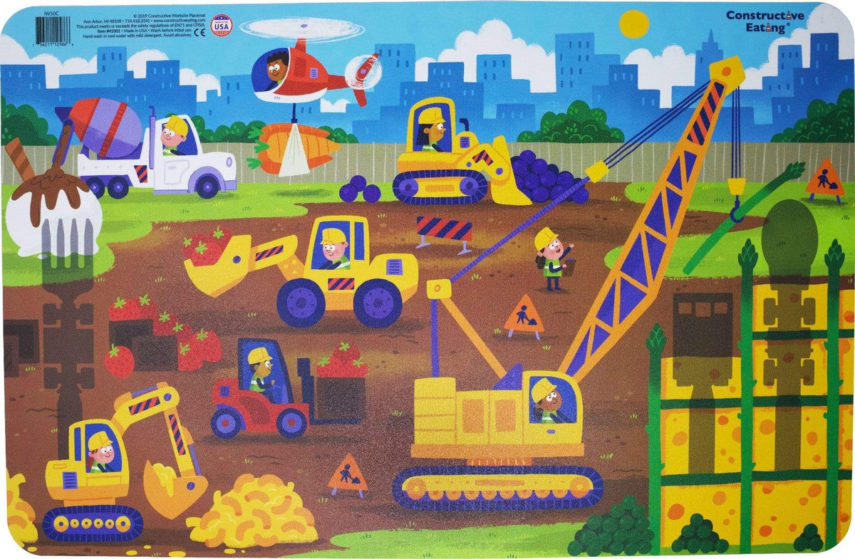 Constructive Eating Placemats Constructive Eating Construction Work Site Placemat