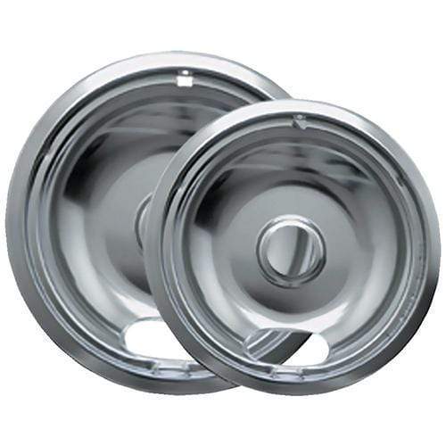 Range Kleen Range Accessories Range Kleen Drip Pans Style A in Chrome (Set of 2)