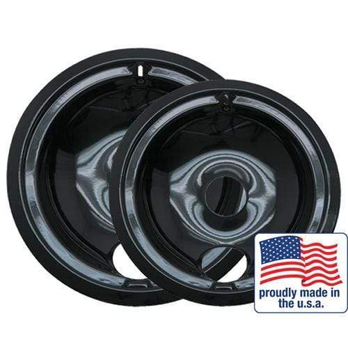 Range Kleen Range Accessories Range Kleen Drip Pans Style B in Black (Set of 2)