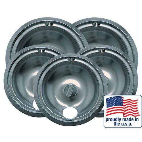 Range Kleen Range Accessories Range Kleen Plated Drip Pans Style B (Set of 5)