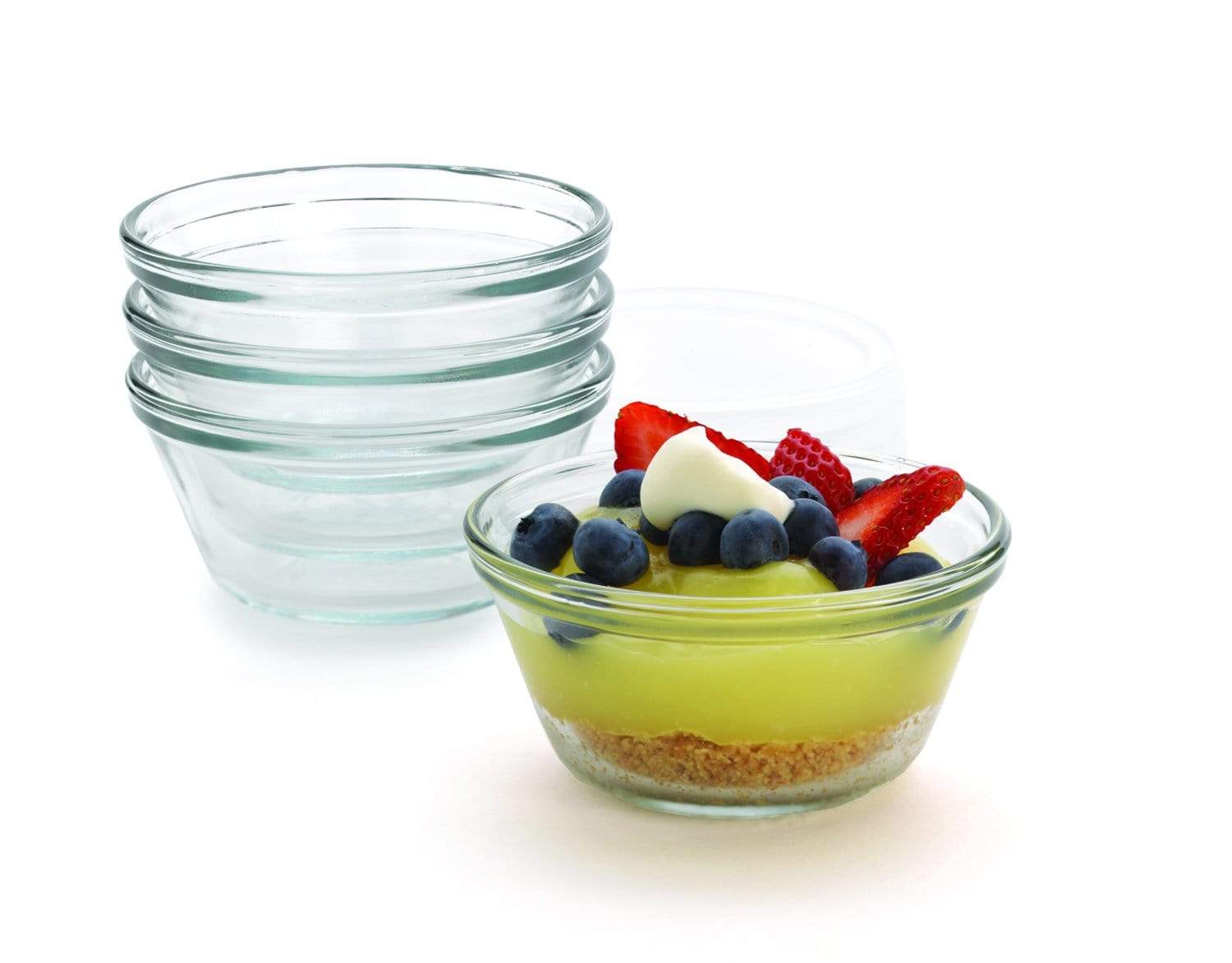 Anchor Hocking Refrigerator & Wet Food Storage Anchor Hocking 6oz Custard Cups With Lids (Set Of 4)
