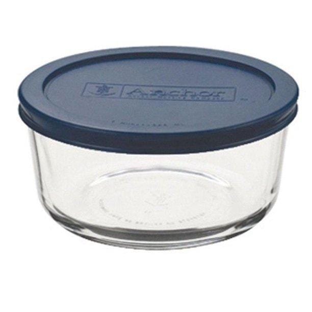Anchor Hocking Refrigerator & Wet Food Storage Anchor Hocking Round Storage Bowl with Lid in Blue