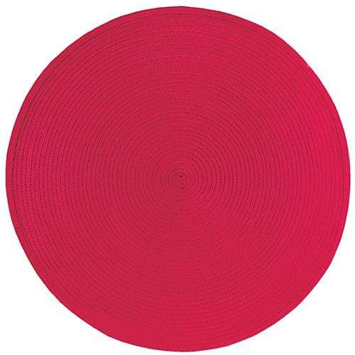Ritz Tablecloth Ritz 15&quot; Round Placemat - Cherry Red