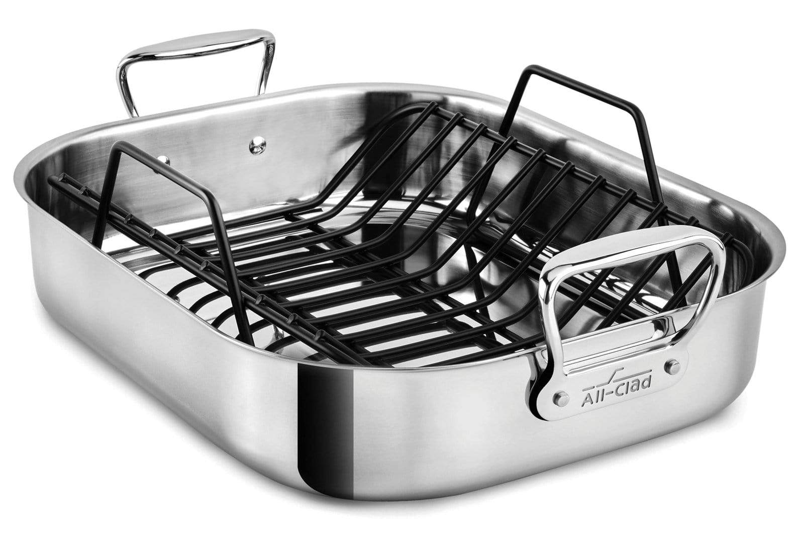 All-Clad Roaster & Broiler Pans All-Clad Large Stainless Steel Roaster with Rack