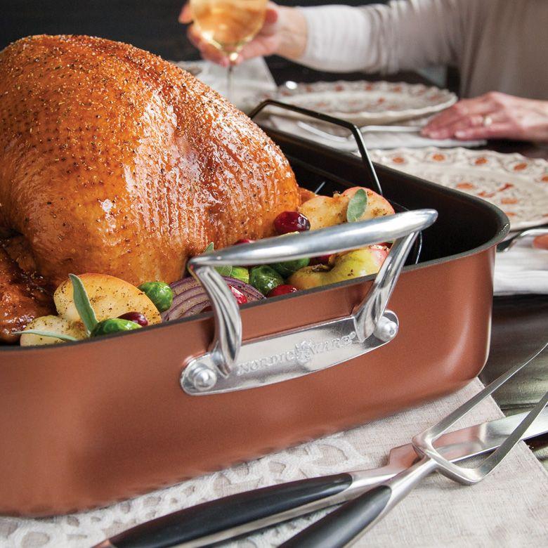 Nordic Ware Roaster & Broiler Pans Nordic Ware 13x18 in Turkey Roaster with Rack
