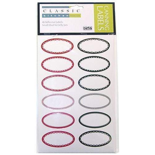 RSVP Endurance Cannning Accessories RSVP Oval Canning Labels - Red (Set Of 48)