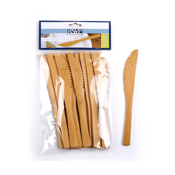 RSVP Cutlery RSVP Bamboo Knives - 12 PCS