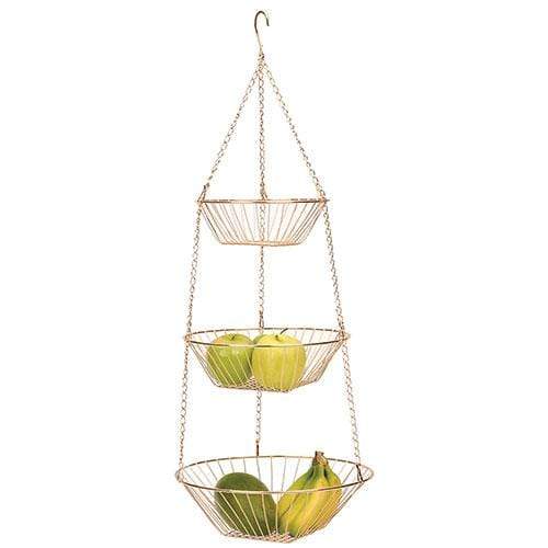 RSVP Hanging Basket RSVP Copper Wire 3-Tier Hanging Basket
