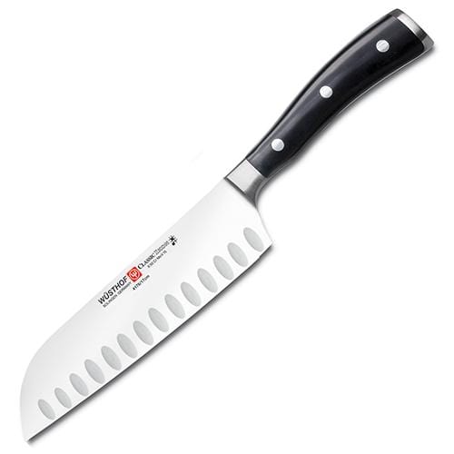 Wusthof Santoku Knives Wusthof Classic Ikon 7in Santoku Granton Knife