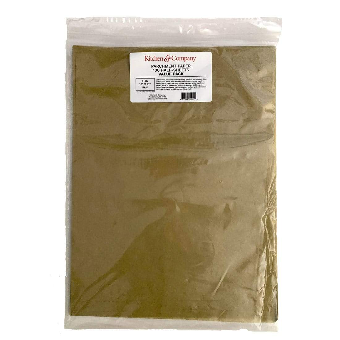 Kitchen & Company Sauce Pans & Chef's Pans Parchment Paper Pre-Cut 100 PK