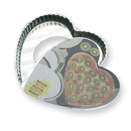 SCI Mold SCI Fluted Heart Shaped Tart Pan w/Removable Bottom