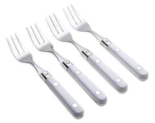 Ginkgo Serveware Le Prix Stainless Steel Cocktail Fork, White