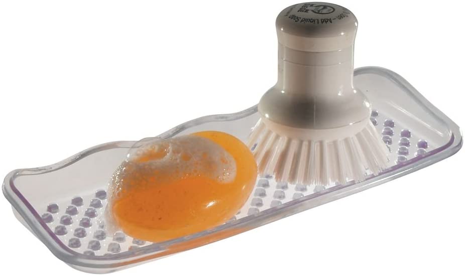 InterDesign Sinkware Sinkworks Soap Sponge Tray-Clear
