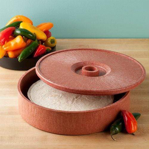 HS Specialty & International Cookware Tortilla Server with Lid - 10in
