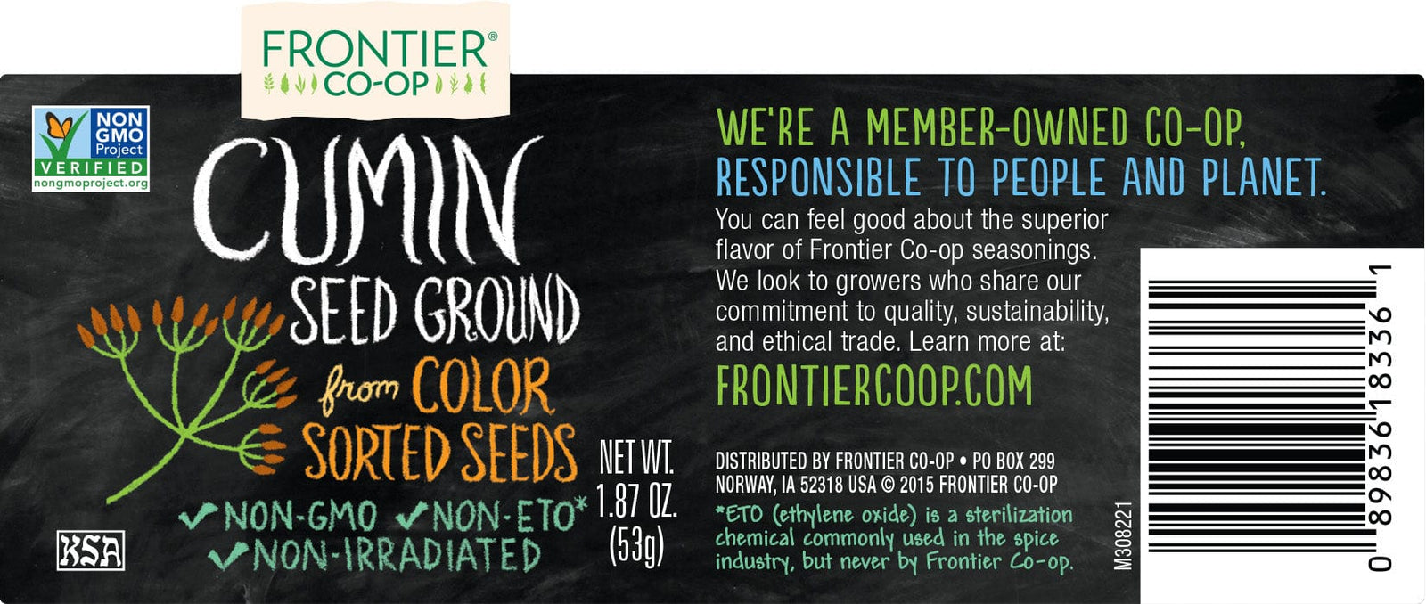 Frontier Co-Op Spices Frontier Co-Op Ground Cumin Seed 1.87 oz
