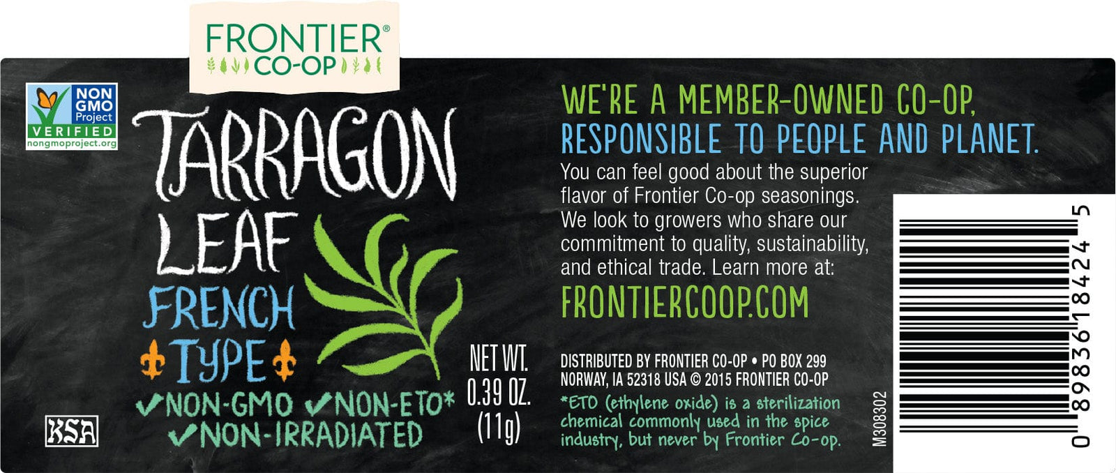 Frontier Co-Op Spices Frontier Co-Op Tarragon Leaf .39 oz