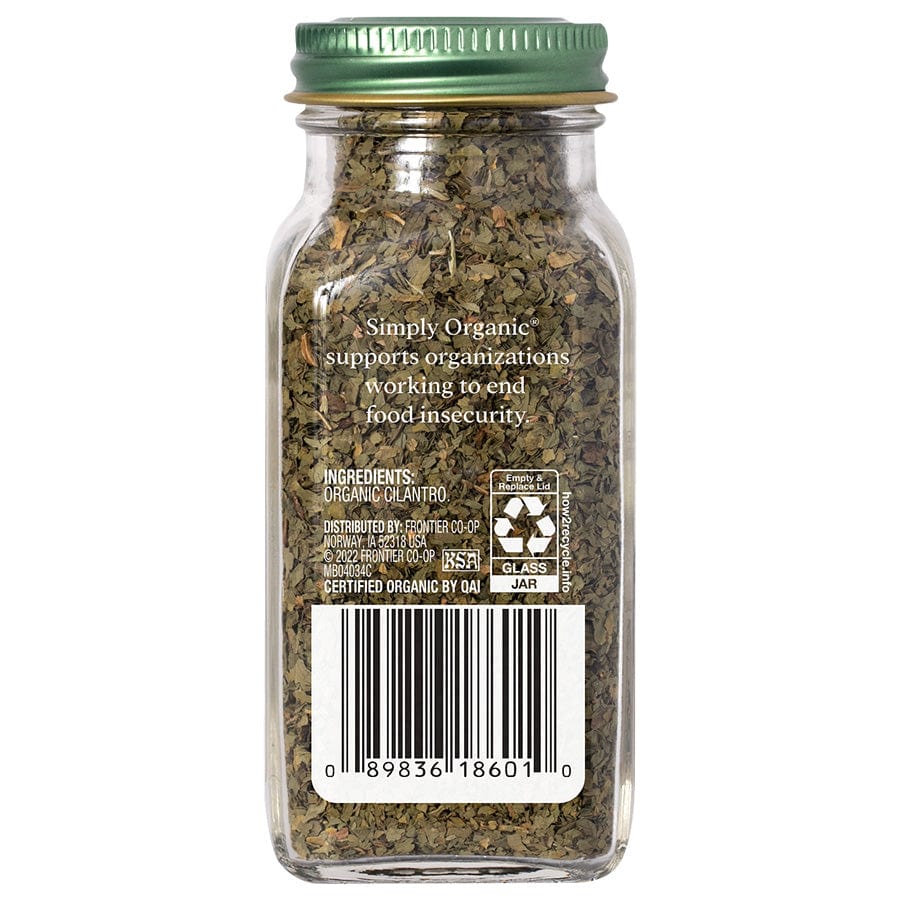 Frontier Co-Op Spices Simply Organic Cilantro .78 oz
