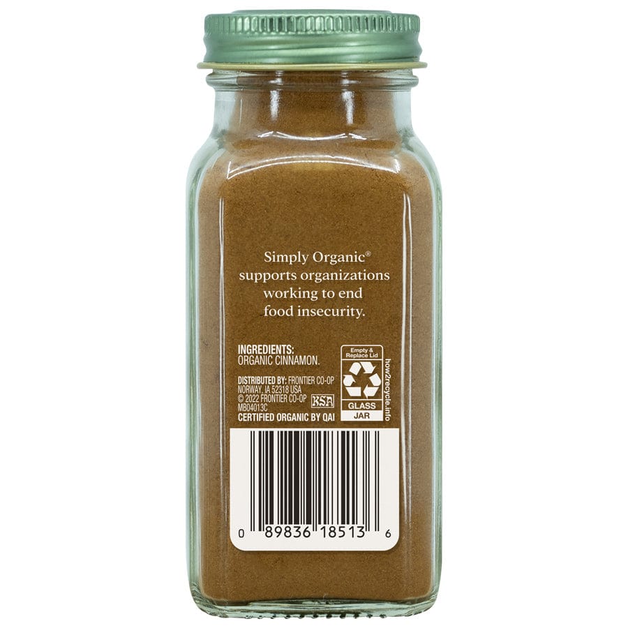 Frontier Co-Op Spices Simply Organic Ground Cinnamon 2.45 oz