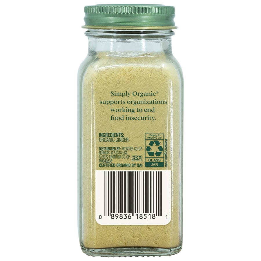 Frontier Co-Op Spices Simply Organic Ground Ginger Root 1.64 oz