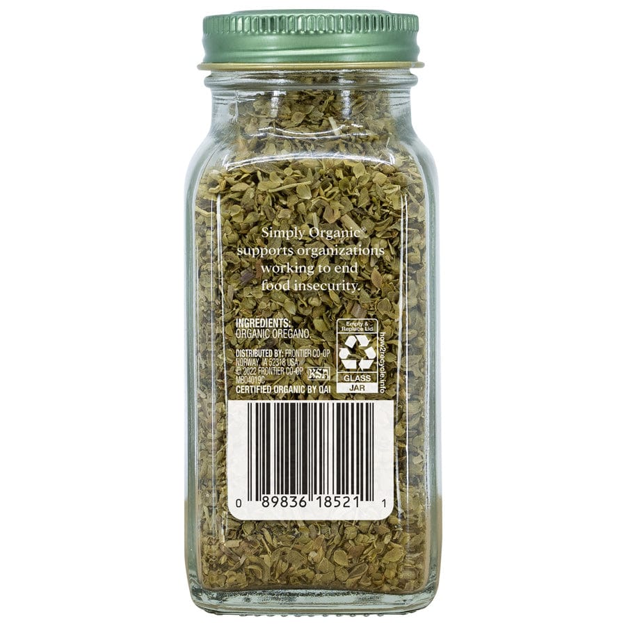 Frontier Co-Op Spices Simply Organic Oregano .75 oz