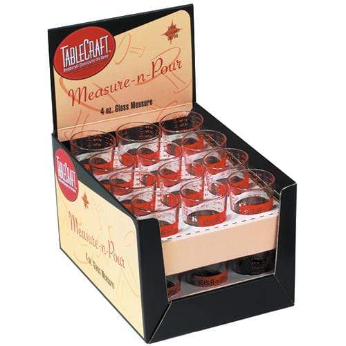 Tablecraft Measuring Tools Tablecraft 4oz Glass Measure N&#39; Pour
