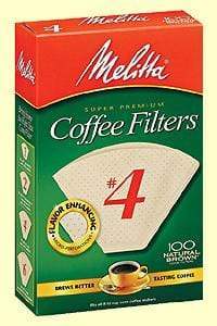 Melitta Tea & Coffee Accessories Melitta #4 Natural Brown Cone Filter Paper