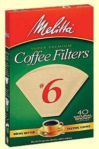 Melitta Tea & Coffee Accessories Melitta #6 Natural Brown Cone Filter Paper