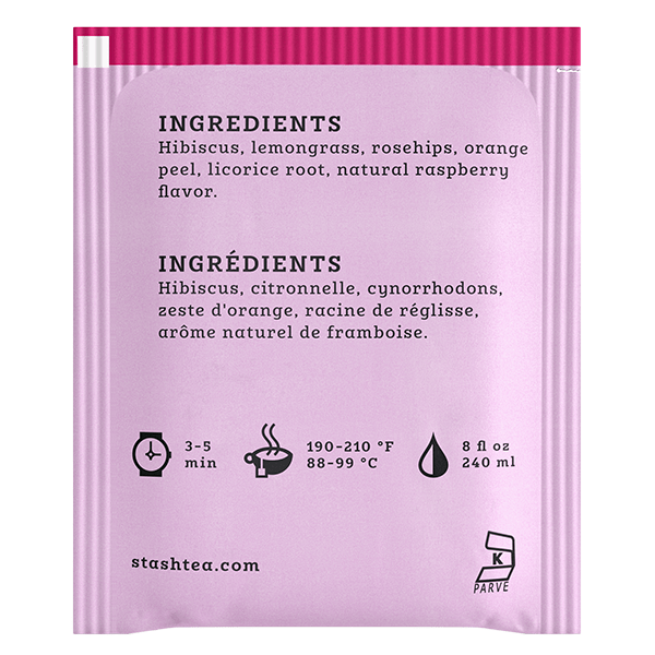 Stash Tea Stash Wild Raspberry Hibiscus Herbal Tea