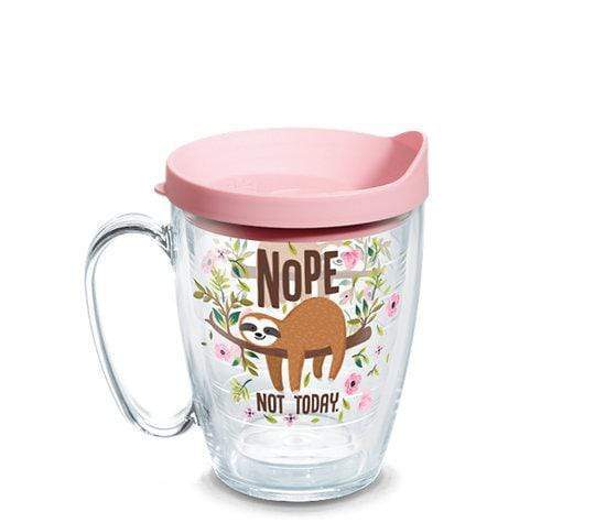 Tervis Tumbler Tumbler Tervis Coffee Mug with Lid 16 oz Sloth Nope Not Today