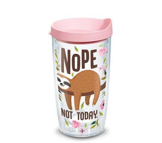 Tervis Tumbler Tumbler Tervis Tumbler with Lid 16 oz Sloth Nope Not Today