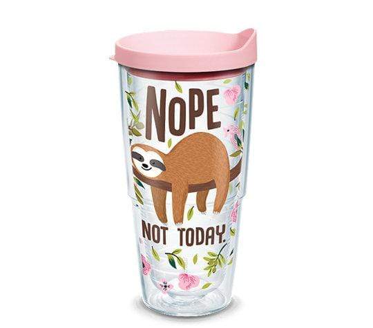 Tervis Tumbler Tumbler Tervis Tumbler with Lid 24 oz Sloth Nope Not Today