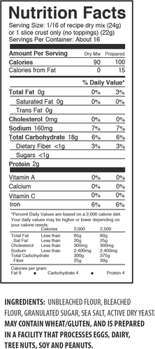 The Invisible Chef Pizza Crust Kit The Invisible Chef 14 oz Classic Italian Pizza Crust Kit