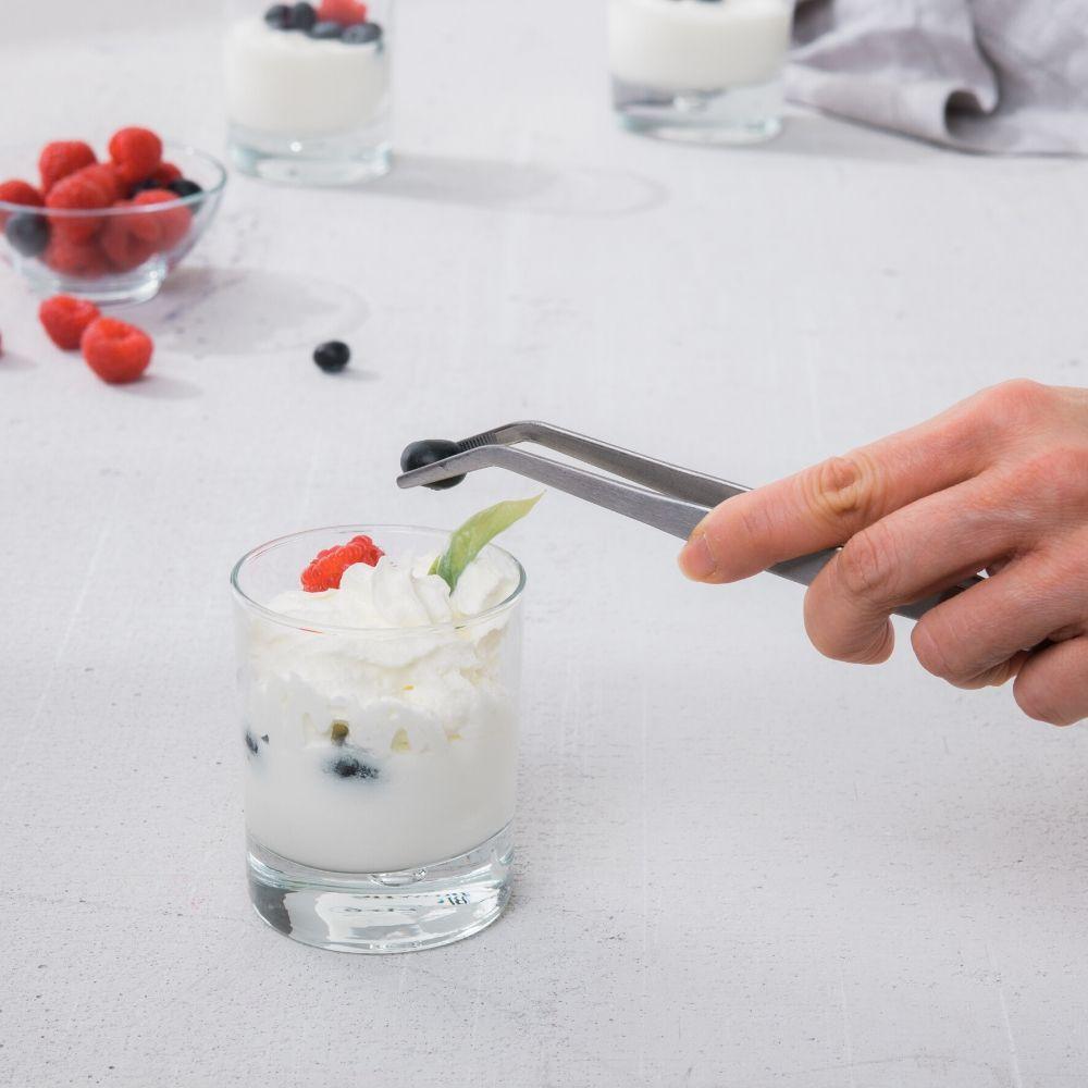 Cuisipro Tongs Cuisipro 8in Curved Plating Tongs