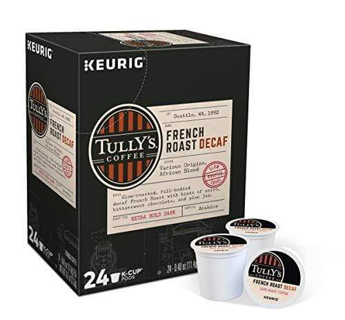 Tully&#39;s Coffee Coffee Tully&#39;s Coffee French Roast Decaf K-Cup Coffee - 24 Count Box