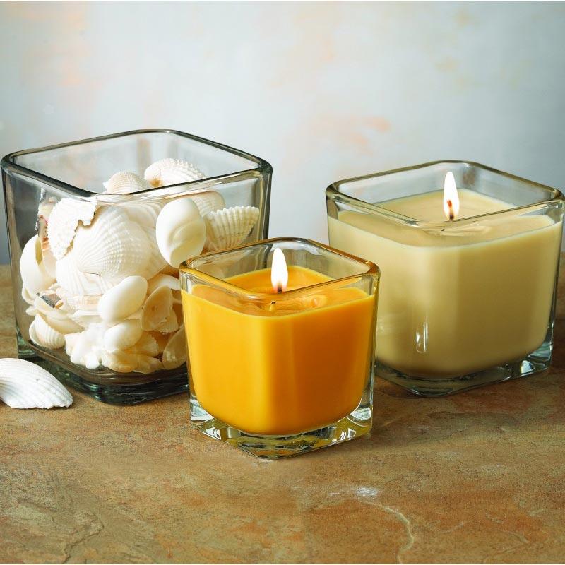 Libbey Votive Candle Libbey 3" Small Cube Votive