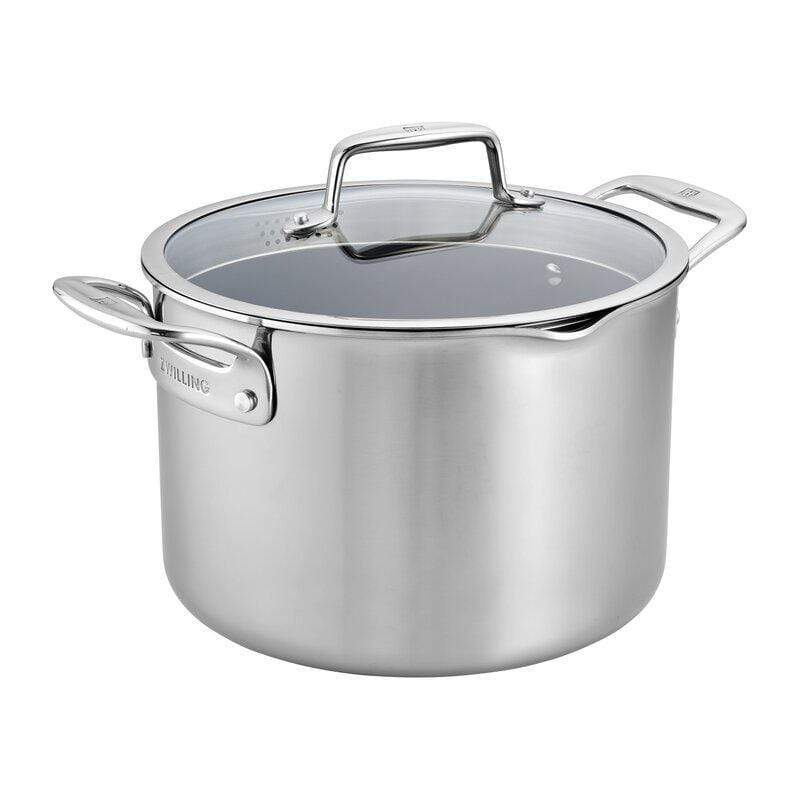 Zwilling Stock Pot Zwilling Clad CFX 8 qt Stainless Steel Ceramic Non-Stick Stock Pot