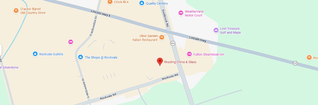 Reading China & Glass, 35 S Willowdale Dr, Lancaster, PA 17602 Google Map Location